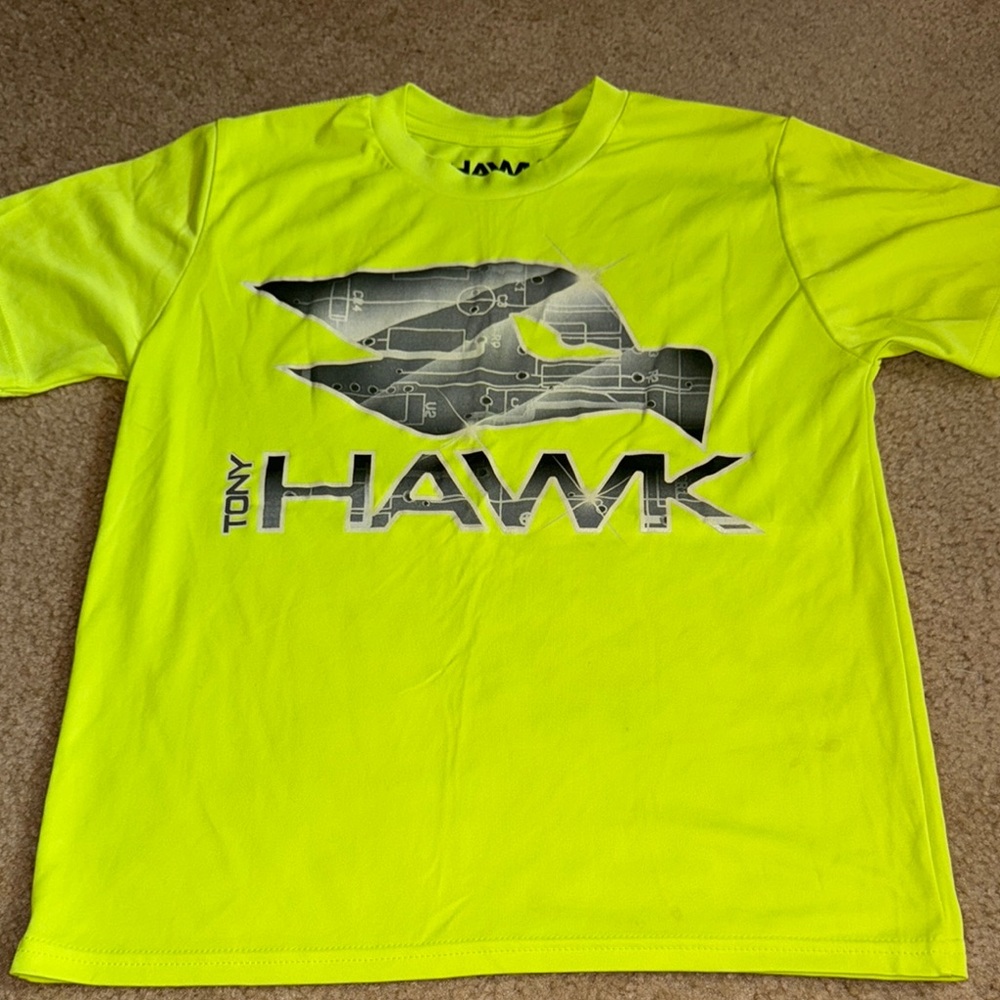BOYS - Tony Hawk Neon Yellow Graphic T-Shirt - Size M